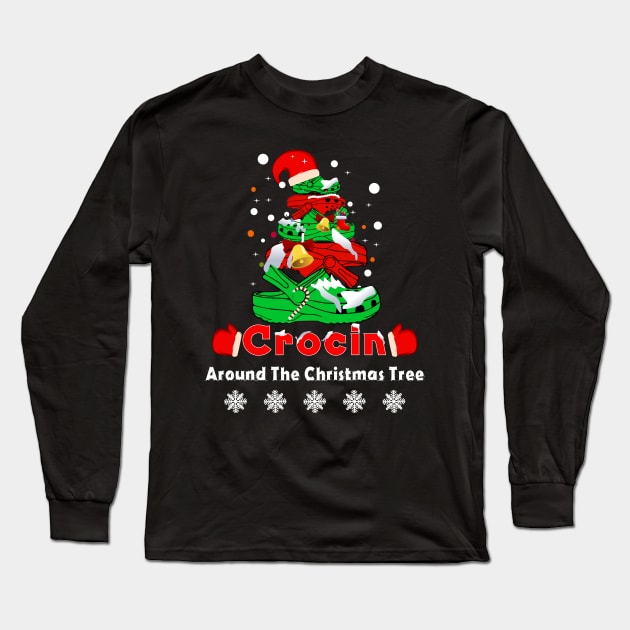 Crocin Around Cristmas Tree Long Sleeve T-Shirt by divinoro trendy boutique